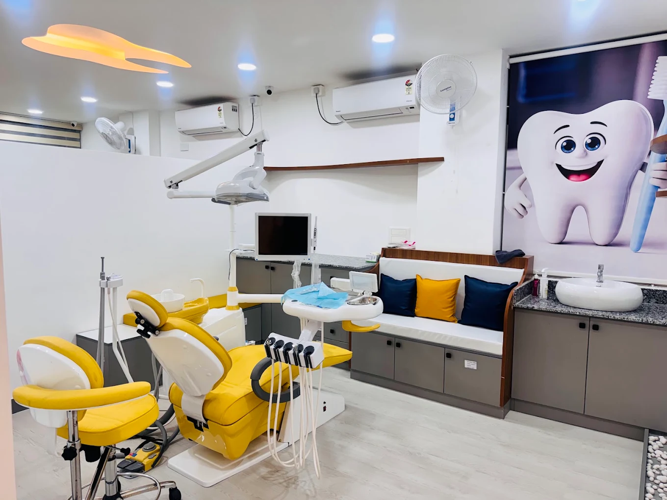 Bright, modern treatment room at The Image Dental and Cosmetic Clinic in Whitefield, Bengaluru